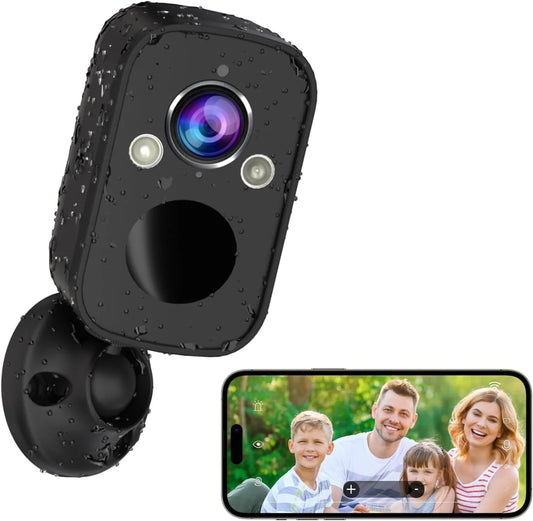 2-Way 2K Talk, Storage Support, Weatherproof, Compatible Full Security 130° Vision, with AI Viewing Night Alexa Detection, Color Outdoor, Camera Cloud/SD Security Motion Angle, with Wireless Camera