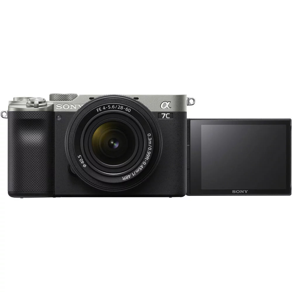 (Silver) Mirrorless with Camera a7C 28-60mm Sony ILCE7CL/S Lens -