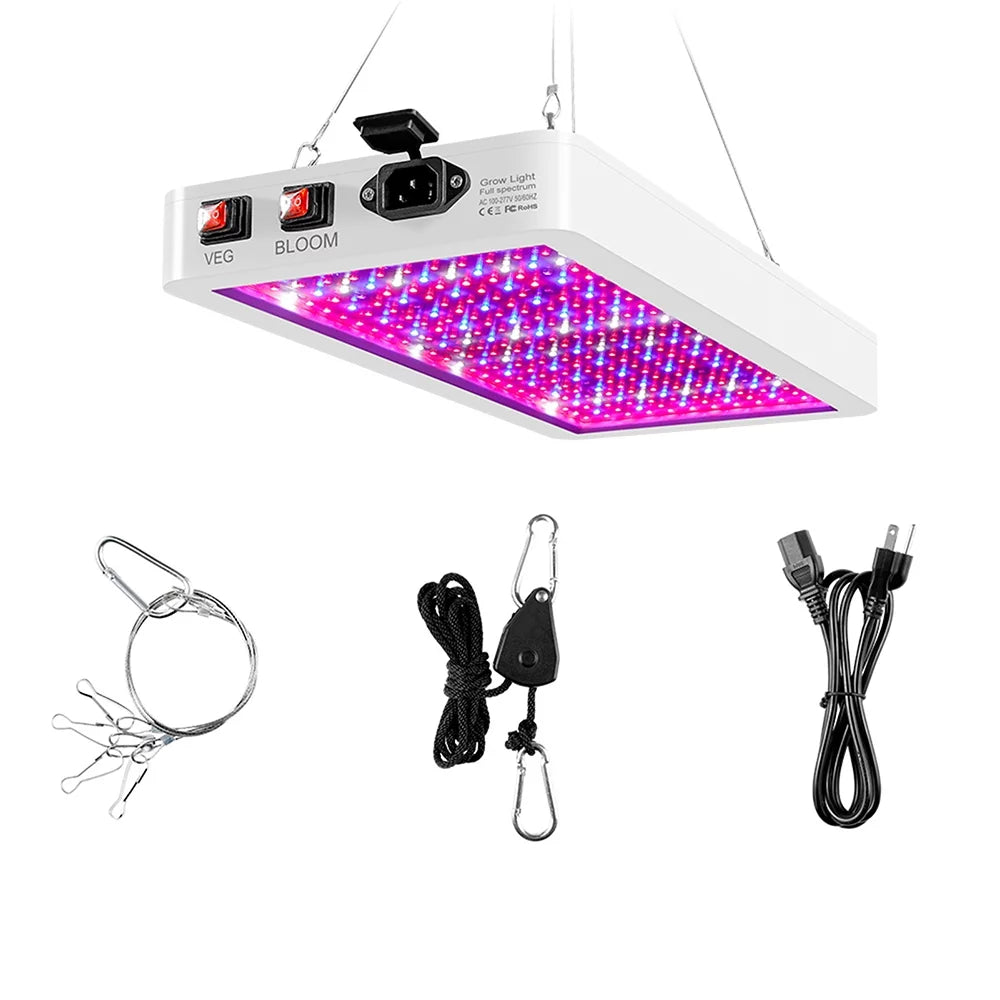 - Veg/Bloom 312 with Growing 2000W Seedlings, Plant Grow Flowers, IP65 Full Spectrum for Indoor Ideal Light Greenhouse Switch, Lamp LED with Waterproof, LEDs