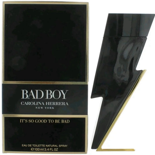 100ml EDT Car_olina'Her_rera Eau de Bad Boy oz 3.4 NEW Men's Spray Toilette Perfume Men's