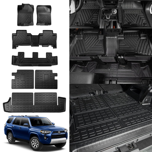 (3rd Row 2013-2023 Mats) Liner Mat Trunk Mat+Floor Seats Cargo Mats+Trunk 4Runner Backrest Fit 7 Toyota