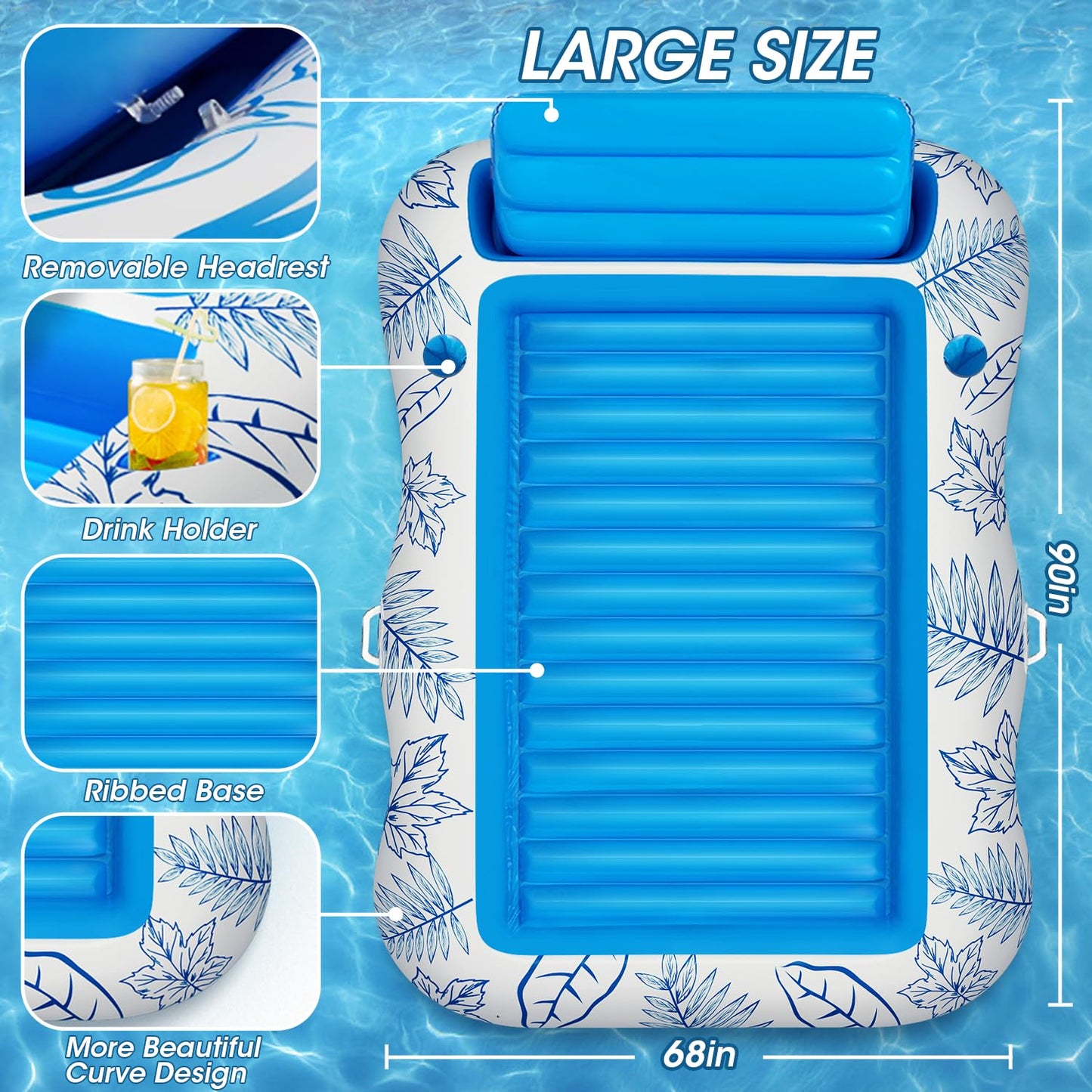 -4 for Water Sunbathing Kids Floatie Ball Pit Tub Blow Kiddie Pool Raft Pool in L Mat Tan Pool Inflatable Lounge Bed 1 Tanning Tanning Sun Float Pool Up Filled Pad Adult Lounger Toys