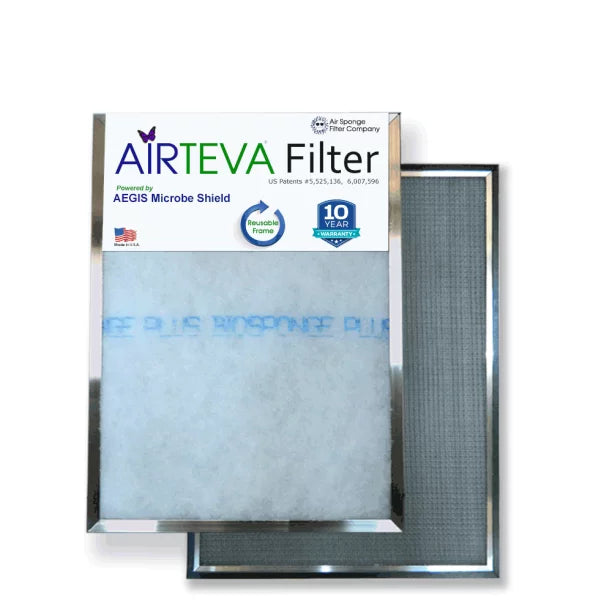 13 Airteva x (1) 20 Filter (14 Replacement AC, Furnace 1/2 x 1) Plus Size: 3/4" With X Actual x Biosponge Pad 19 1/2