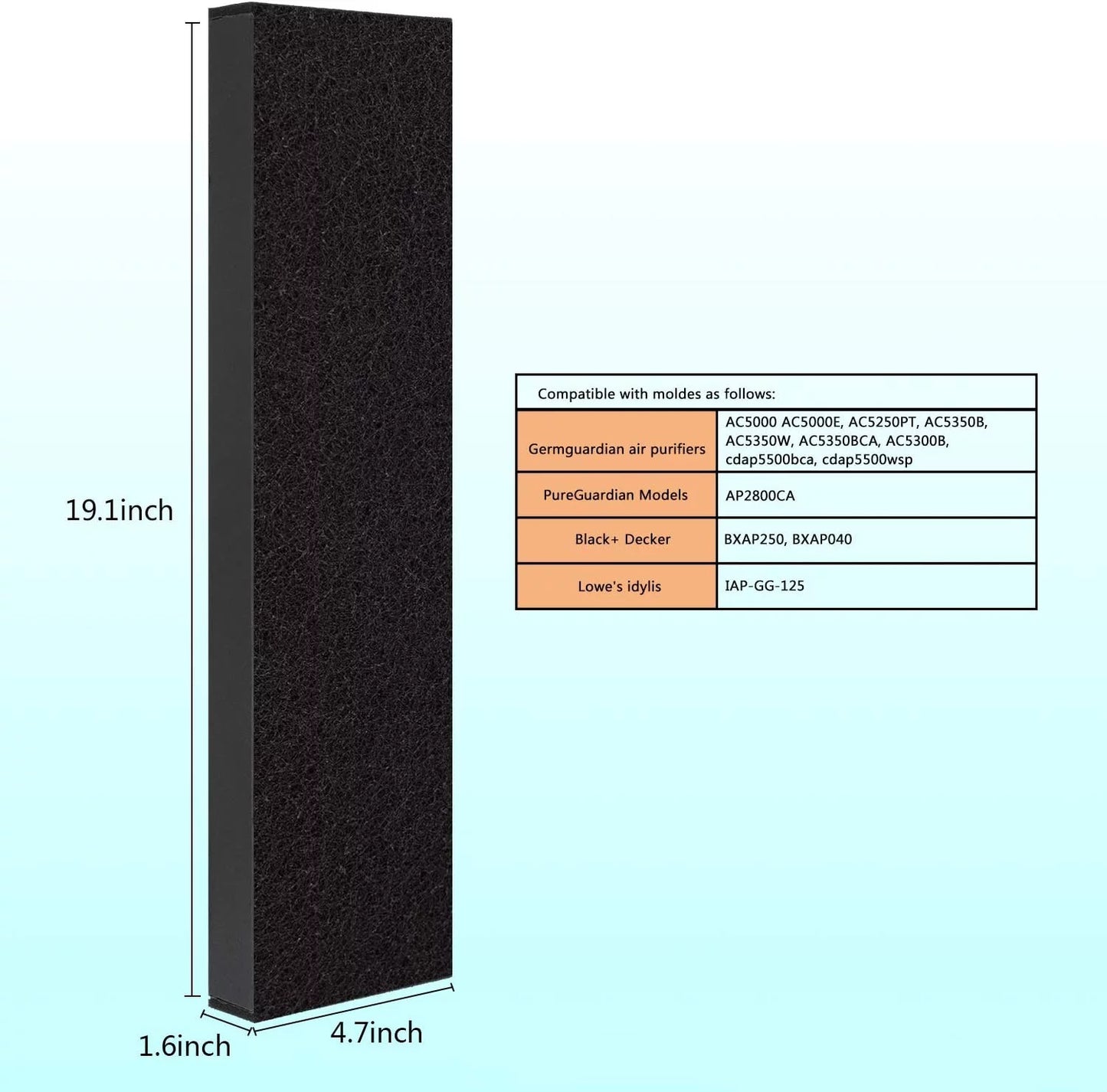 & FLT5000 Germ Guardian Purifier Purifiers Home Filter AC5350BCA, AC5000E, C Air Air AC5250PT, AC5300B X AC5000, Accessories Air AC5350B, C 2 Purifier HEPA AC5350W, Models Replacement Parts for Filter