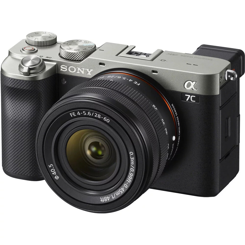 (Silver) Mirrorless with Camera a7C 28-60mm Sony ILCE7CL/S Lens -