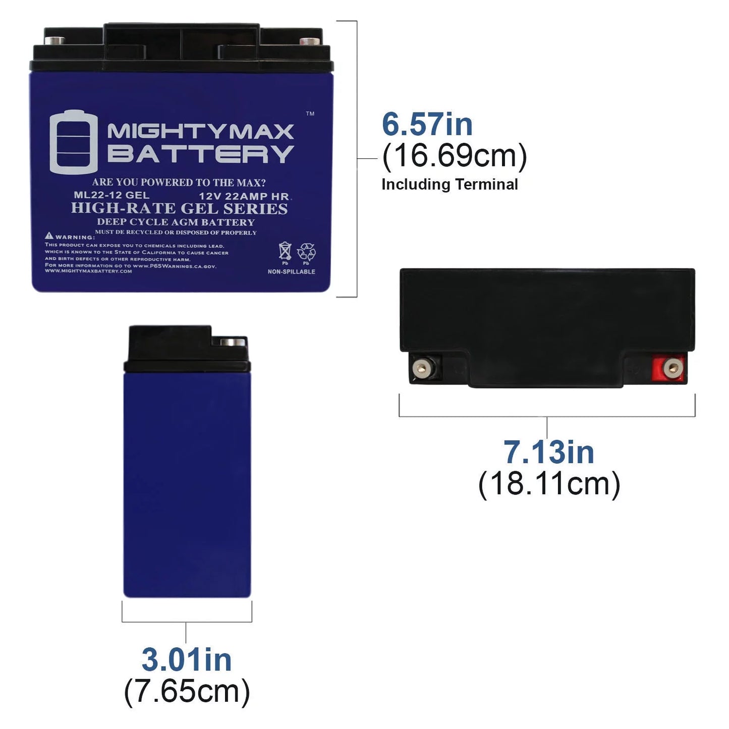 12V R200/R500 22AH Rascal Replaces Battery GEL Series Scooter