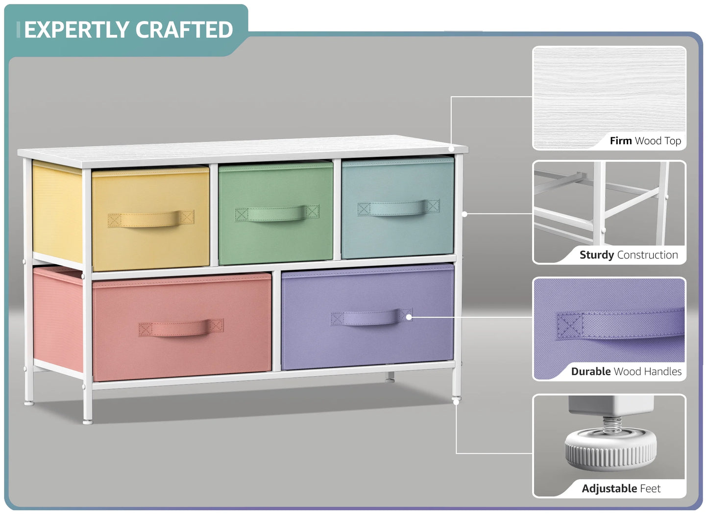 - Cube Pastel Storage Dresser