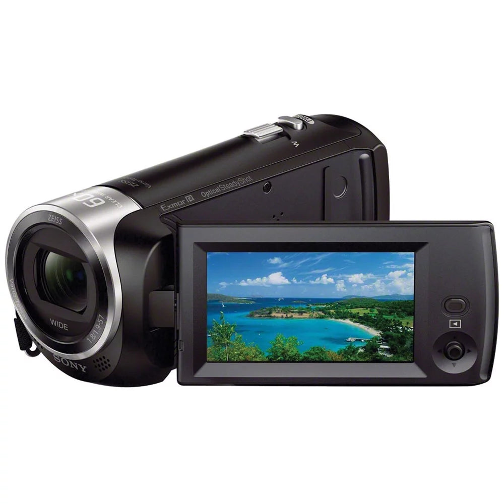 + 1080p Sony HDR-CX405 Kit Camcorder Tripod + Card Camera + Light Battery Video with 32GB + Case + LED HD Handycam