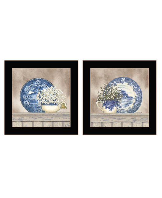 2-Piece to Blues Linda By Black Framed Vignette Frame Print, Spivey, Ready Collection" Hang Farmhouse "The