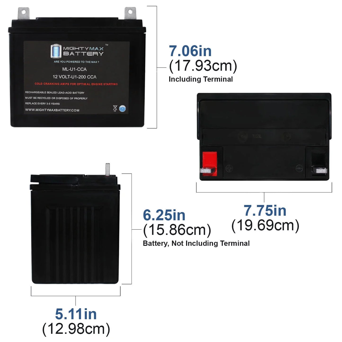 0Turn 12V Lawn Battery 200CCA for ZT-219 Mower Textron ML-U1 Bobcat