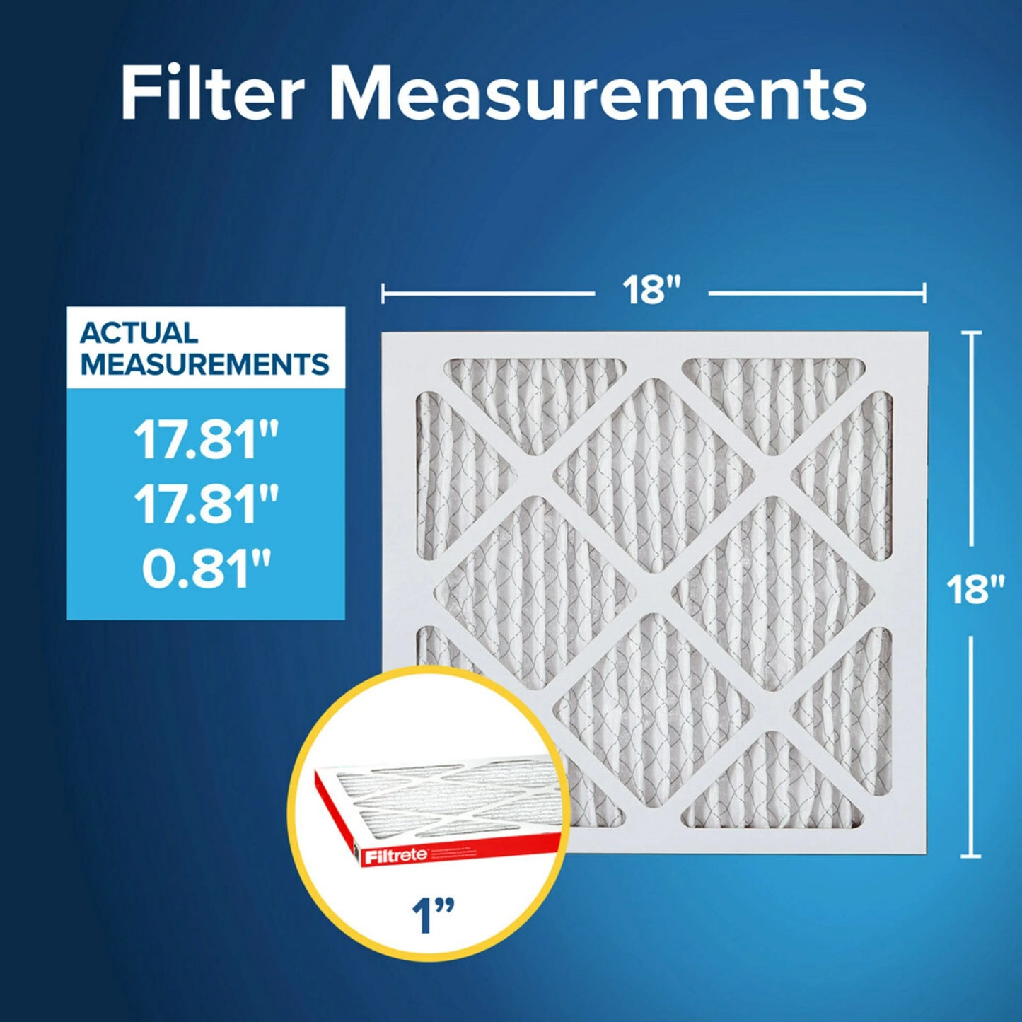 1 Air Filter Filter, Allergen 1000 Filtrete MERV MPR Defense, 18x18x1 11,