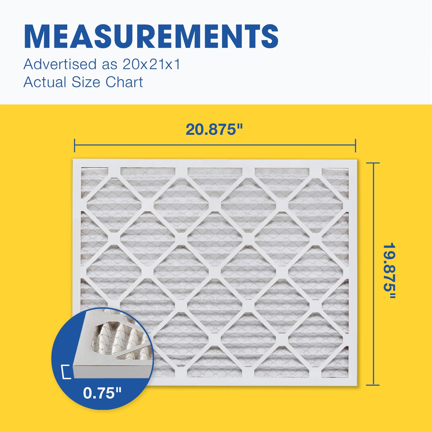 11 Pleated AC 20x21x1 6 Air Furnace Pack MERV Filter, Air Filter, Aerostar